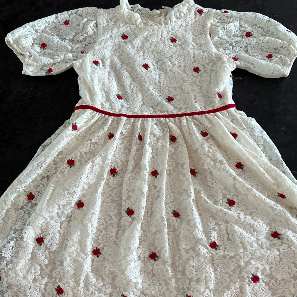 Off white/cream girls dress. Janie and Jack.